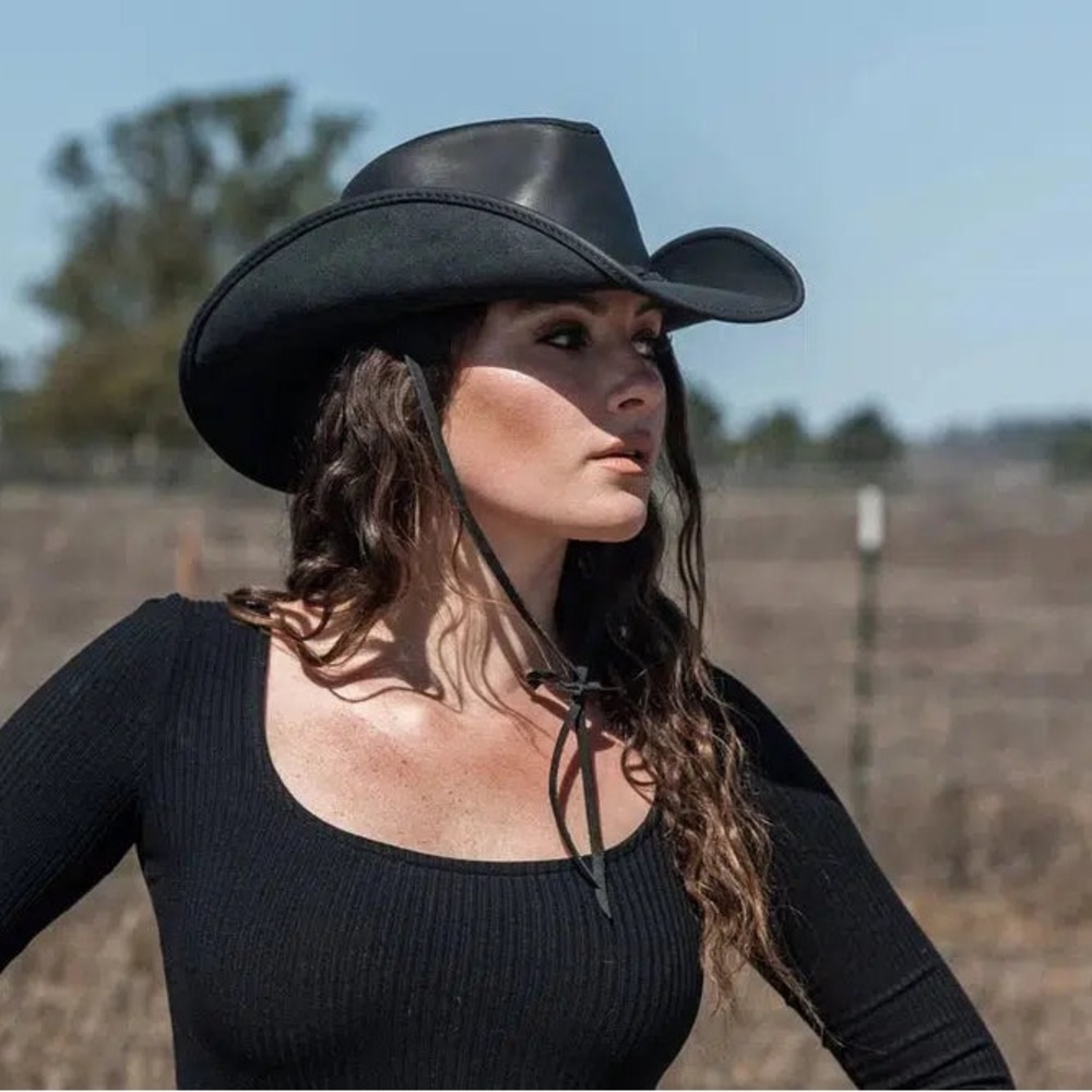 HENSCHEL LEATHER COWGIRL HAT